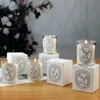 Velas aromáticas perfumadas caixa de luxo romântico rosa lavanda vela perfumada em frasco de vidro cera de soja aroma velas fragrância 50g