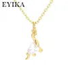 Pendant Necklaces EYIKA Cute Creative Animal Mini Dinosaur Necklace Zircon Women Gold Silver Color Choker Colar Korean Fashion INS Jewelry
