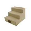 Ausrüstung Tragbare Haustiertreppe Haustierzubehör 3Step Dog Indoor Ramp Folding Puppy Ladder Bed Cushion