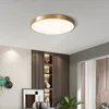 Modern Copper Ceiling Lamp Acrylic LED Gold Black Light Hotel Living Bedroom Bar Cafe Balcony Store Luxury Thin Metal Lighting