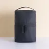 Bolsas de almacenamiento organizador de maquillaje en forma de barril de viaje, neceser cosmético femenino, neceser con cremallera, caja de maquillaje de viaje para mujer, accesorios