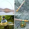 Rod Reel Combo Sougayilang Fly Fishing and Full Kit 5sections Carbon 5 6 Perch Adequado para Pesca 230609