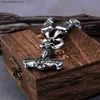 Hänge halsband rostfritt stål viking thors hammare mjolnir hänge raven kostym halsband män punk keltisk knut charm mode smycken dropshipping t230609