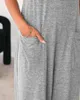 Womens Jumpsuits Rompers Jumpsuit For Women Fashion Grey Pocket Design Casual Home Daily Loose Spring Summer Female Wide Leg 230609
