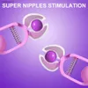 NIPPLE Vibrator Nippelklämma Bröstmassageförstärkare Bondage Vuxna sexleksaker för kvinnliga par kvinnlig kyskhet Stimulera klitoris L230518