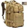 Utomhusväskor Militär taktisk ryggsäck 3 -dagars attack Pack Army Molle Bag 35L Stor vattentät vandring camping Travel 600D Rocksack 230608