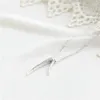 Chains Sterling Silver 925 Swallowtail Necklace Crescent Moon Jewelry Necklaces Women