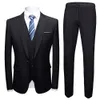 Mäns kostymer Blazers Men Wedding 2 Pieces Suit 3 Set Elegant Full Luxury Coat Pants Design Senaste Vest Business Slim Fit Jacket Trousers 230609