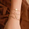 Link Bracelets 5PCS/SET Snowflake Star Moon Charms For Women Girls Fashion Jewlery Gifts Party Bracelet