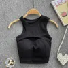 Women's Tanks Camis Summer Casual Tank Camis For Women Sleeveless Hollow Out Corset Crop Tops With Built in Bras Woman Tanks Camisoles Drop 230608