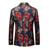 Ternos Masculinos Blazers Plus Size 6XL M Luxo Ouro Estampa Floral Blazer Masculino Jacquard Slim Fit Jaqueta Casamento Clube Vestido de Festa Vestuário 230609