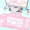 Tappetini per mouse Tappetino per mouse da gioco extra large da polso per simpatici accessori da scrivania a prova di acqua da scrivania Sakura Bunny rosa viola