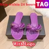 Cnel Designer Slippers Women Lambskin Chain embellished Interlocking Slide Sandals Womens Beige Black Dark Purple White Ladies Fashion outdoor Leather Slipper