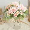 Dekorative Blumen, Seide, Dahlie, Rose, künstlicher Blumenstrauß, Zuhause, Hochzeit, Weihnachten, Party, Dekoration, Herbst, Basteln, Kranzzubehör, Pograph