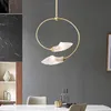 Modern Golden Pendant Lamps American Romantic Glass Chandelier Pendant Lights Fixture European Luxury Art Lustre Restaurant Home Indoor Lighting Decoration