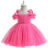 Girl's Dresses Summer Lace Princess For Kids 1 5 Year Birthday Dress Flowers Girls Children's Party Costume Infant 230609
