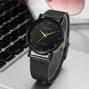 Wristwatches 2023 Men's Watches Luxury Stainless Steel Bracelet Minimalism Black Sports Male Timepiece Top Selling Erkek Saat