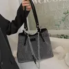Sacos de noite Moda feminina Design de luxo Shopper Totes LargeCapacity pu Leather Rhinestones Shoulder Handbag Feminino Brand Top Handle Bags J230609