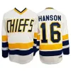 映画Hockeynikivip Hanson Brothers＃16＃17＃18 Dunlop Reggie 7 Denis Lemieux 1 Dave Killer 3 CharlestownチーフスラップショットホッケージャージーS-3xl