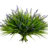 Fiori decorativi 6pcs Chic Faux Spring Grass Eco-friendly Lavanda artificiale Realistico Decora finestra Giardino Ufficio Patio appeso