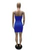 2023 Projektant Sexy Spaghetti Pasek Tassel Sukienka Summer Kobiety Backless Split Bodycon Mini sukienka Elegancka wieczorowa impreza nocna noszenie hurtowe ubrania 9944