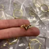 Luksusowy projektant ekstrawagancka marka Pierścienie literowe 18K Gold Stated Stal nierdzewna otwarta pierścień moda kobiety