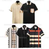 burb designer classic men Burbe polo shirt summer men shirts luxury brand polo shirt business casual tee england style shirts man tops asian size m--3XL