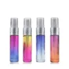 Top Color Gradient 10ml Fine Mist Pump Sprayer Glass Bottles Designed for Essential Oils Perfumes Cleaning Poducts Aromatherapy Bottles