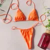 Kvinnors badkläder stil Förvärmning Europa och Amerika pu läder bikini sexiga damer delade baddräkt fem färger yy-5 230608