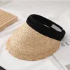 Wide Brim Hats Bucket 2023 Real Raffia Panama Straw Empty Top Unisex Summer Hat Sun Protection Outdoor Idyllic Style Vacation Beach Cap 230608