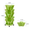 Fioriere Vasi ThreePetal Pot Decoration 1PC Plastica Impilabile Verticale Fiore Pianta Fragola Supporto per piantine Orto 230608