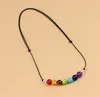 Kolorowy kamień naturalny ręcznie robione naszyjniki wiszące łańcucha do kobiet dla kobiet imprezowy klub dekoracje mody biżuteria