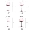 نظارات النبيذ 4 2 1pcs فريدة من نوعها يدوية الكأس الكأس الكأس الأوروبية الوردي جذع كأس الشمبانيا المتألقة لهدايا حفل الزفاف 230608