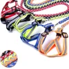 Dog Collars Leashes Reflective Pet Leash Collar Traction Harness Chain Chest Strap Medium Small Weave Rope Supplies Z0609