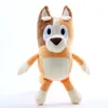 Toptan ve perakende 28cm köpek yavrusu turuncu mavi ceket köpek ebeveynleri peluş bebek oyuncakları sevimli hediye