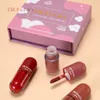 Fit Colors Make Up Gloss Cápsula Conjunto de Brilho Labial com Caixa de Presente Fosco Maquiagem Coreana Névoa Facial Veludo Labial Esmalte