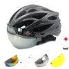 Capacetes de ciclismo Cairbull Ultraleve Capacete de bicicletaRoad Mtb Mountain Bike Led com viseira removível Óculos para capacete de ciclismo Casco Accesorios 230608