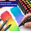 Markers Art Gifts Color Drawing Accessories Oily Double Head Colored Manga Painting Brush School Stationery Supplies 230608