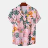 Heren T-shirts Trendy Beach Shirt Korte mouw Single Breasted Banana Printing Man Anti-pilling Casual Streetwear