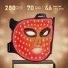 Yüz Bakım Cihazları Varış Kırmızı LED Işık Terapisi Kızılötesi Esnek Yumuşak Maske Silikon 4 Renk Anti -Yaşlanma Gelişmiş Pon 230608