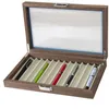 Jewelry Boxes Wooden Pen Storage Box Earring Necklace Sunglasses Organizer Display Tray Glasses Stand Rack Holder 230609