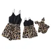 Abiti coordinati per la famiglia Look senza maniche Tuta Leopard Madre Figlia Set di abbigliamento Mommy And Me Abiti Abiti 09Y 230608