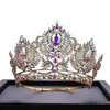 Bröllopshårsmycken 12 cm High Super Beauty Contest Awards Crown Queen AB Color Dress Show Headdress 230609