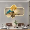 ウォールクロックレストランの装飾絵画明るい時計リビングルームダイニングテーブル壁画