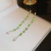 Baumelnde Ohrringe 2023 Vertraglich Frische Süße Perle Tropfen Mode Lange Metallquaste Wassermodellierung Frauen Joker