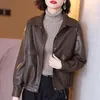 Women's Jackets 2023 Women's Leather Coat Spring And Autumn Fashion Foreign Style Jacket Top