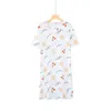 Vêtements de nuit pour femmes Sanderala Summer Women Cartoon Print Sweet Lingerie Cute Nightgrown Strap Thin Female Nighty Underwear Nightwear