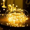 Strängar 3st LED -stränglampor Fairy Garland Cooper Wire för utomhushem julbröllopsfestdekorationslampor Vattentät 2M #M0LED