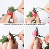 Dekorativa blommor Bröllop Artificial Flower Vine Rose Ivy Decoration Silk Garland String With Leaves Home Garden Hanging Decor