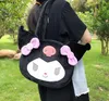 Flickor Fashion Fuzzy Black Kuro Mi Melody Cartoon Handbag Girl Lolita Casual Princess Bag Accessories